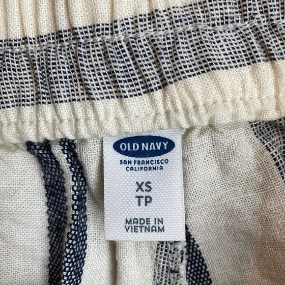 Striped Linen Cropped Pants XS - Picture 4 of 8